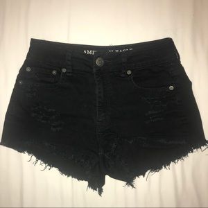 American Eagle Black Denim Shorts